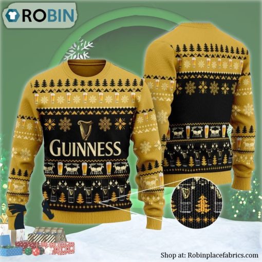 Christmas Scenes With Guinness Beer Ugly Christmas Sweater