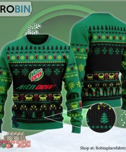 Christmas Scenes With Mountain Dew Ugly Christmas Sweater