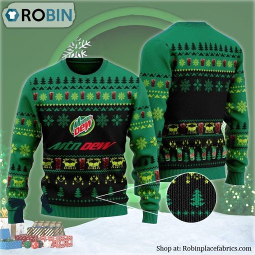 Christmas Scenes With Mountain Dew Ugly Christmas Sweater