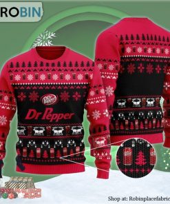 Christmas Scenes With Red Dr Pepper Ugly Christmas Sweater