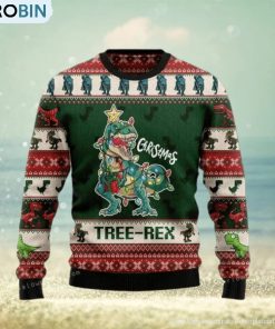 Christmas Tree Rex Womens Ugly Sweater Christmas Tree Rex Womens Ugly Sweater