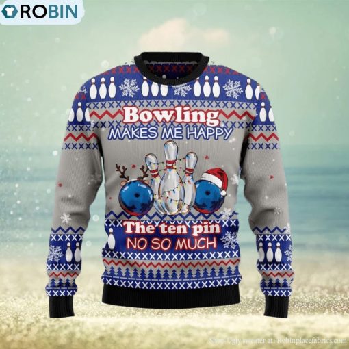 Christmas Ugly Sweater Bowling Merry Christmas Funny Sweater Gift For Men And Women