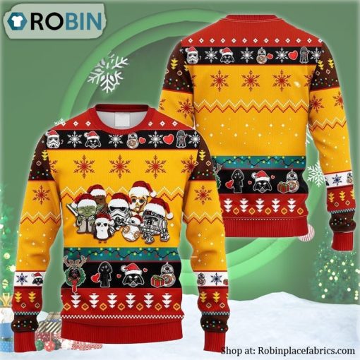 Christmas Vibes Star Wars Characters Ugly Christmas Sweater