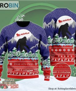 Christmas With Bigfoot Ugly Christmas Sweater