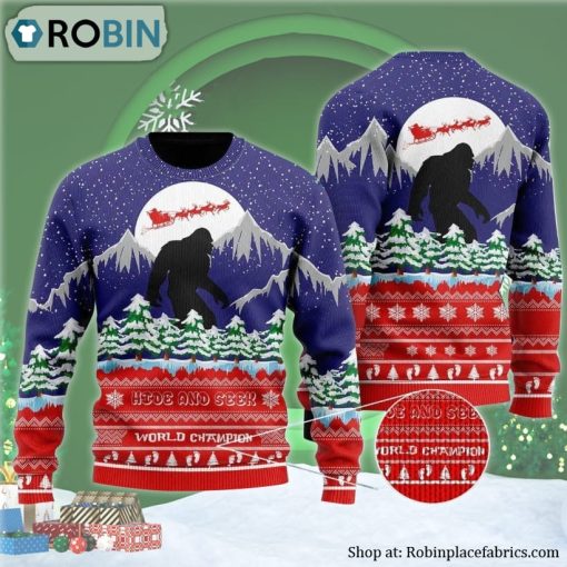 Christmas With Bigfoot Ugly Christmas Sweater