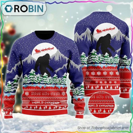 Christmas With Bigfoot Ugly Sweater