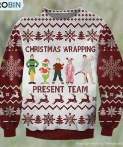 Christmas Wrapping Present Team Grinch Ugly Sweater