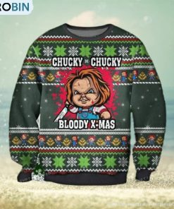 Chucky Chucky – Bloody X mas Horror Movie Ugly Sweater For Woman
