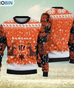 Cincinnati Bengals Fans Reindeer Fireplace Knitted Christmas Sweater Cincinnati Bengals Fans Reindeer Fireplace Knitted Christmas Sweater