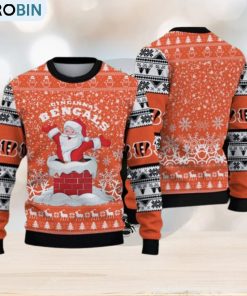 Cincinnati Bengals Fans Santa Claus Pattern Ugly Christmas Sweater Gift