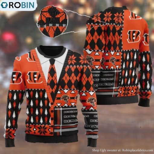 Cincinnati Bengals NFL American Football Team Cardigan Style 3D Men And Women Ugly Sweater