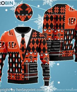 Cincinnati Bengals NFL American Football Team Cardigan Style 3D Men And Women Ugly Sweater Cincinnati Bengals NFL American Football Team Cardigan Style 3D Men And Women Ugly Sweater