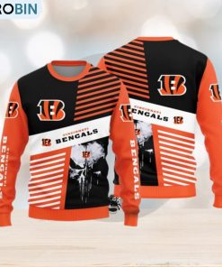 Cincinnati Bengals Skull Pattern Knitted Sweater For Christmas