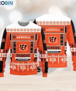 Cincinnati Bengals Teams Ball Snowfalke Pattern Knitted Sweater For Christmas Cincinnati Bengals Teams Ball Snowfalke Pattern Knitted Sweater For Christmas