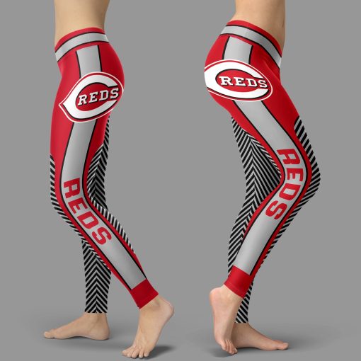 Cincinnati Reds Team High Waist Leggings for Women