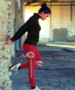 Cincinnati Reds Women 3D Printed Leggings Sports