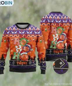 Clemson Tigers Ho Ho Ho Ugly Christmas Sweater