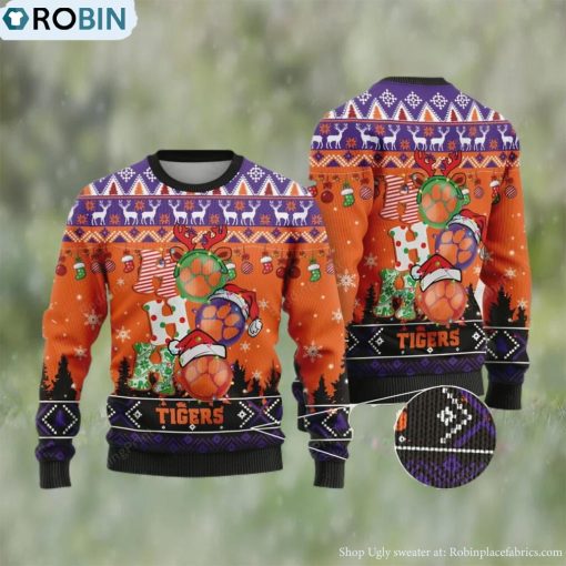 Clemson Tigers Ho Ho Ho Ugly Christmas Sweater