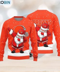 Cleveland Browns Dab Santa Ugly Christmas Sweater