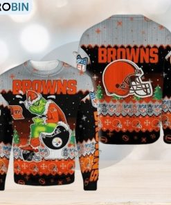 Cleveland Browns The Grinch NFL Ugly Christmas Sweater