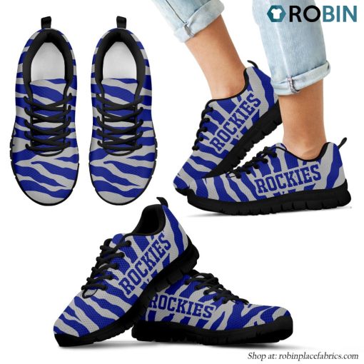 Colorado Rockies Tiger Skin Stripes Pattern Printed Breathable Running Shoes