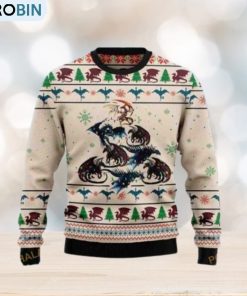 Colorful Dragon Make A Christmas Funny Ugly Sweater 3D, Funny Xmas Gifts