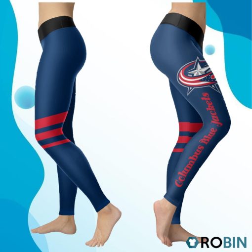 Columbus Blue Jackets Women 3D Printed Leggings Sports