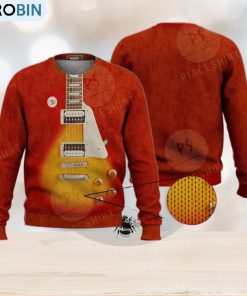 Cool Electric Guitar For Guitar Lovers 3D Full Print Ugly Sweater Christmas Gift Sweater Cool Electric Guitar For Guitar Lovers 3D Full Print Ugly Sweater Christmas Gift Sweater
