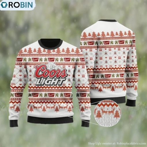 Coors Light Beer Christmas Ugly Sweater, Gifts For Beer Lovers
