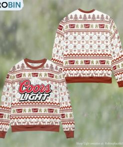 Coors Light Beer Ugly Christmas Sweater, Gifts For Beer Lovers