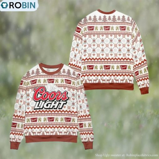 Coors Light Beer Ugly Christmas Sweater, Gifts For Beer Lovers