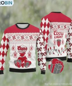 Coors Light Beer Ugly Sweater, Christmas Gifts For Beer Lovers