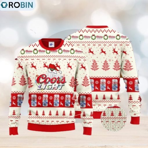 Coors Light Santa Hat Christmas Ugly Christmas Sweater