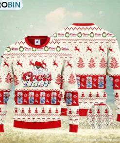 Coors Light Santa Hat Christmas Ugly Christmas Sweater