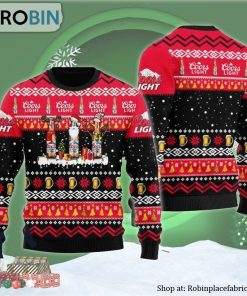 Coors Light Santa Reindeer Snowflake Ugly Christmas Sweater Coors Light Santa Reindeer Snowflake Ugly Christmas Sweater