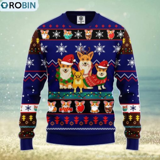 Corgi Cute Noel Mc Ugly Christmas Blue 1 Amazing Gift Men And Women Christmas Gift