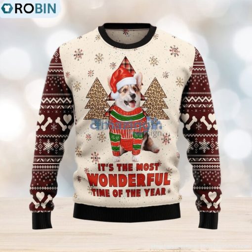 Corgi The Most Beautiful Time Ugly Christmas Sweater Best Gift For Xmas