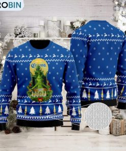 Corona Extra Grinch Snow Ugly Christmas Sweater Corona Extra Grinch Snow Ugly Christmas Sweater