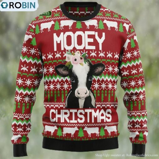 Cow Mooey Christmas Ugly Christmas Sweater