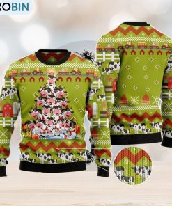Cow Pine Tree Christmas Gift Ugly Christmas Sweater Xmas Holiday
