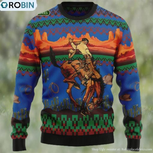 Cowboy Desert Ugly Christmas Sweater