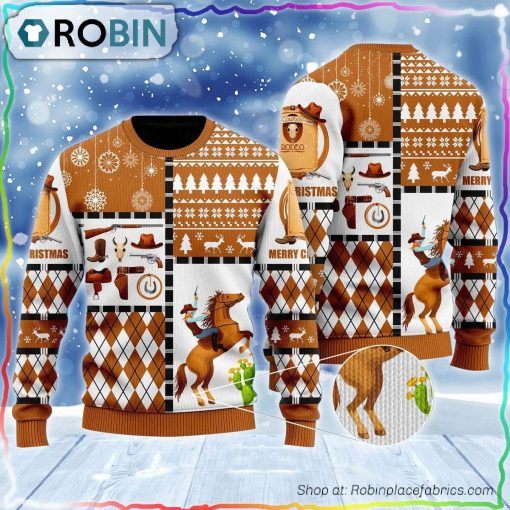 Cowboy Rodeo Merry Christmas Ugly Sweater