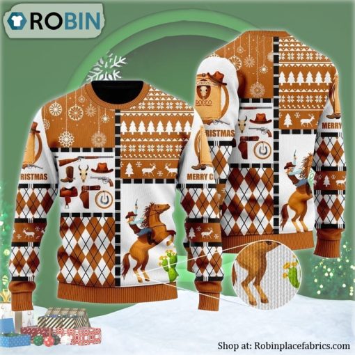 Cowboy Rodeo Merry Ugly Christmas Sweater