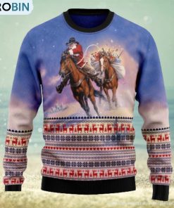 Cowboy Santa Claus December Wear Ugly Christmas Sweater Thankgiving Gift Men Women Cowboy Santa Claus December Wear Ugly Christmas Sweater Thankgiving Gift Men Women
