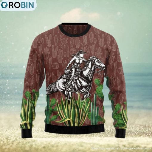 Cowgirl Cactus All Over Print 3D Sweater Gift For Christmas Gift For Xmas