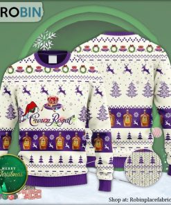 Crown Royal Reindeer Snowy Night Ugly Christmas Sweater