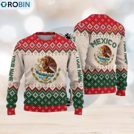 Custom Name Mexican Ugly Christmas Sweater
