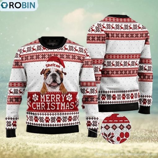 Custom Photo Dog Xmas Ugly Merry Christmas Ugly Merry Christmas Dog Sweater Dog Lovers Shirt