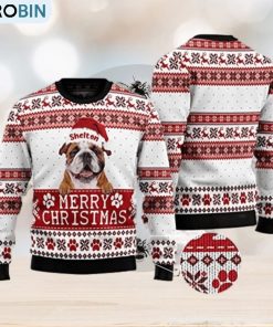 Custom Photo Dog Xmas Ugly Merry Christmas Ugly Merry Christmas Dog Sweater Dog Lovers Shirt