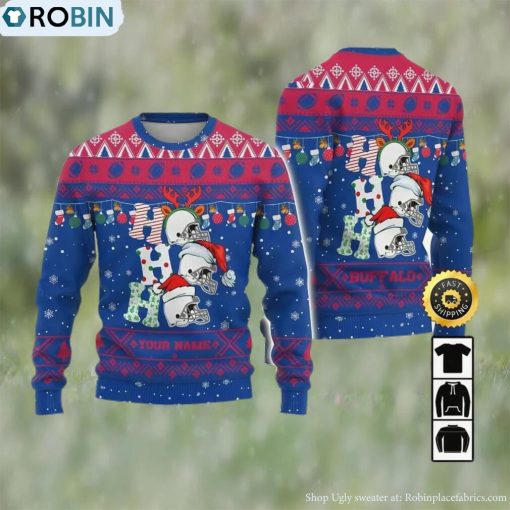 Customized Buffalo Bills Ugly Christmas Sweater, Gifts For Fans Football Nfl